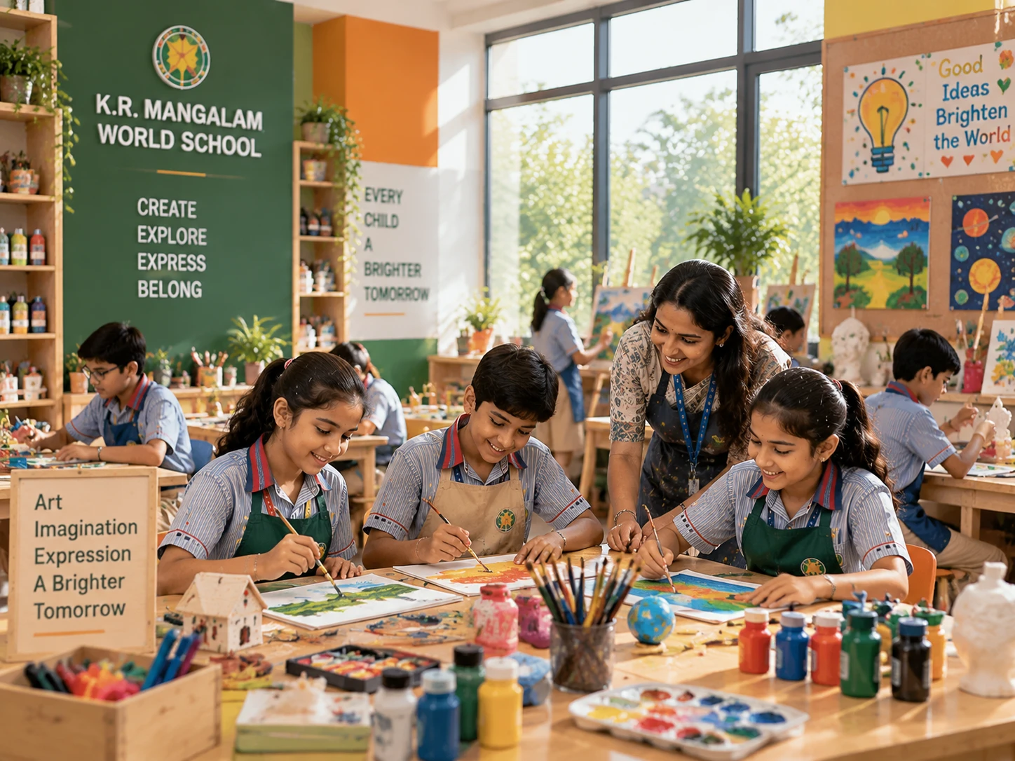 Art room and creative studio at K.R. Mangalam World School, Indirapuram
